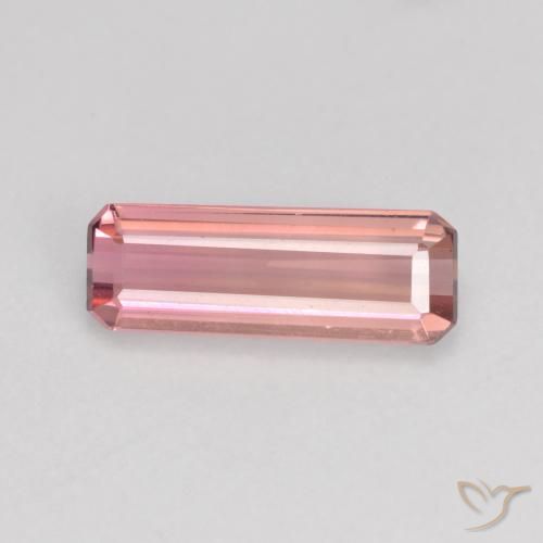 0.90ct 天然 薄いキャンディーアップルレッド トルマリン, エメラルドカット, VS