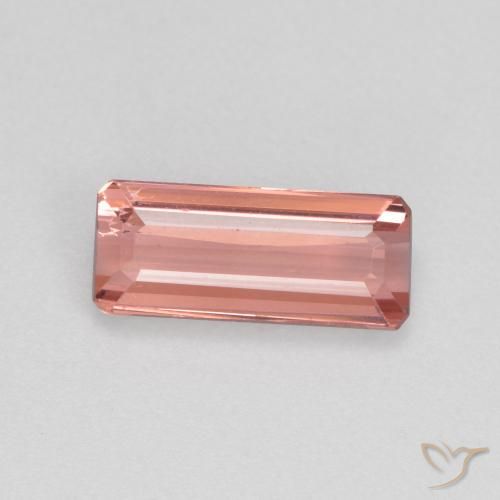 0.97ct 天然 ミディアム薄いピンク トルマリン, エメラルドカット, VS