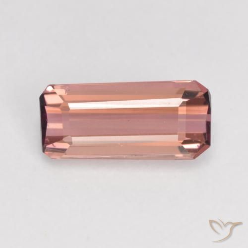 0.92ct 天然 ローズピンク トルマリン, エメラルドカット, VS