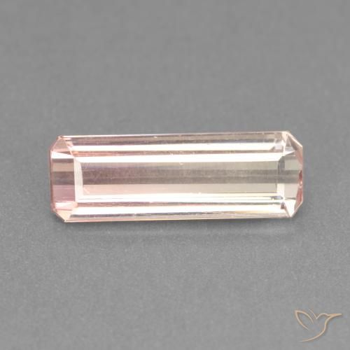 2.04ct 天然 非常に薄いピンク トルマリン, エメラルドカット, VS