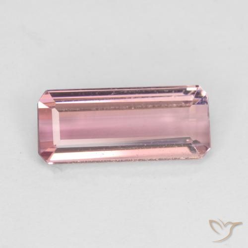 1.86ct 天然 薄いピンクのバブルガム トルマリン, エメラルドカット, VS