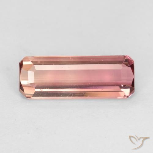 1.53ct 天然 オレンジピンク トルマリン, エメラルドカット, VS