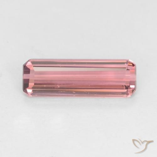 1.24ct 天然 オレンジピンク トルマリン, エメラルドカット, VS