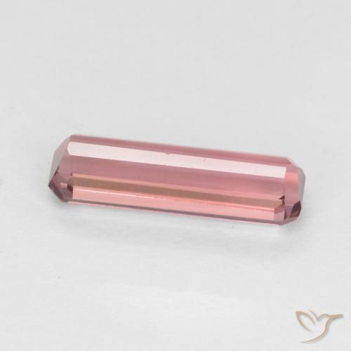 1.24カラットの天然オレンジピンクトルマリン、八角形 / エメラルドカット、VS