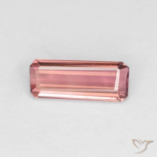 1.14ct 天然 オレンジピンク トルマリン, エメラルドカット, VS-SI