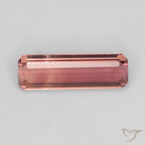1.40ct 天然 オレンジピンク トルマリン, エメラルドカット, VS-SI
