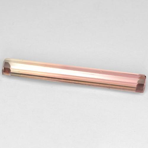 2.88カラットの天然バイカラートルマリン、エメラルドカット、VS