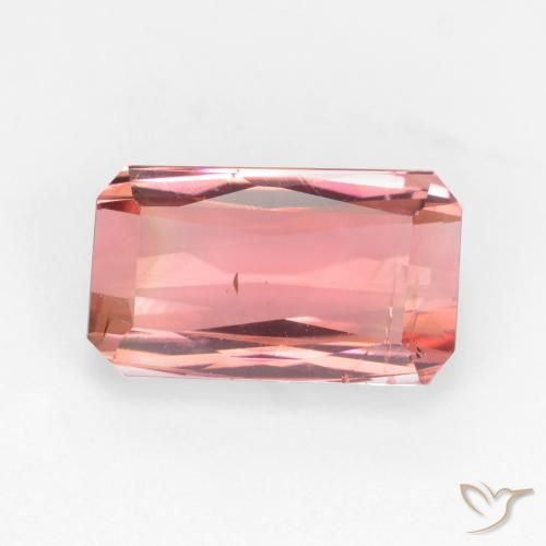 2.81ct 天然 オレンジピンク トルマリン, エメラルドカット, VS-SI