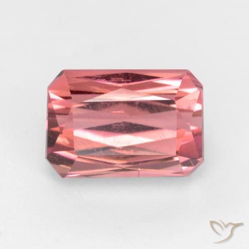 3.06ct 天然 ディープピンク トルマリン, エメラルドカット, SI