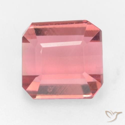 2.30ct 天然 濃いオレンジピンク トルマリン, エメラルドカット, VS