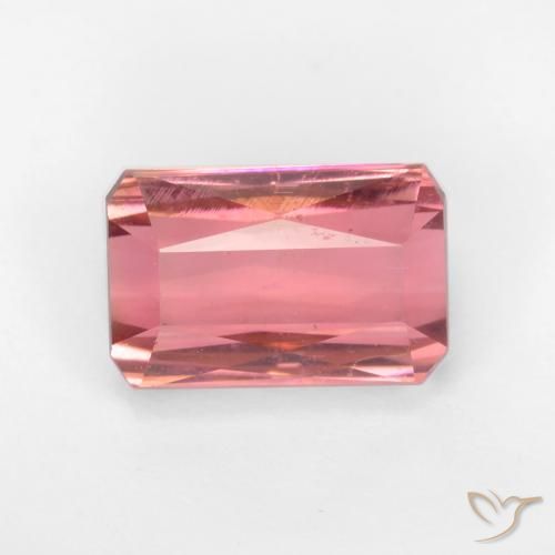 2.34ct 天然 バブルガムピンク トルマリン, エメラルドカット, VS-SI