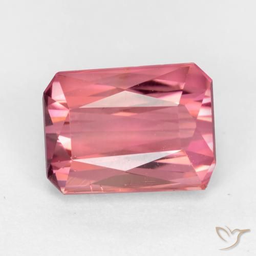 2.45ct 天然 ホットピンクトーン トルマリン, エメラルドカット, VS