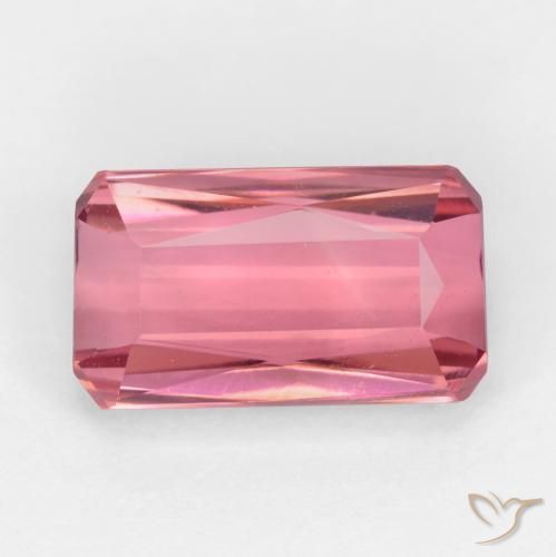 2.59ct 天然 バブルガムピンク トルマリン, エメラルドカット, VS