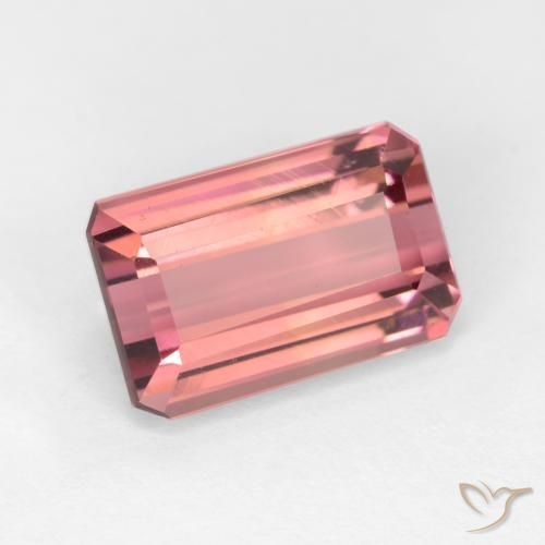 2.66ct 天然 バブルガムピンク トルマリン, エメラルドカット, VVS-VS