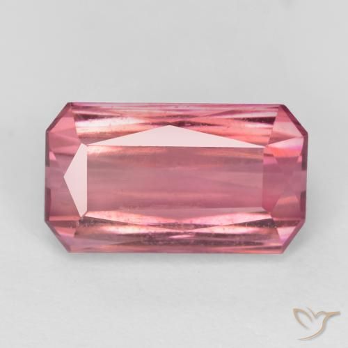 2.45ct 天然 バブルガムピンク トルマリン, エメラルドカット, SI