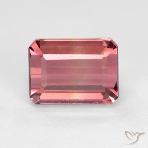2.98ct 天然 ディープピンク トルマリン, エメラルドカット, VVS-VS