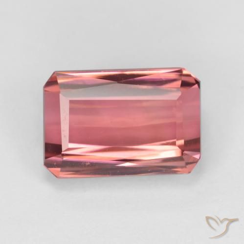 2.87ct 天然 ディープピンク トルマリン, エメラルドカット, VVS-VS