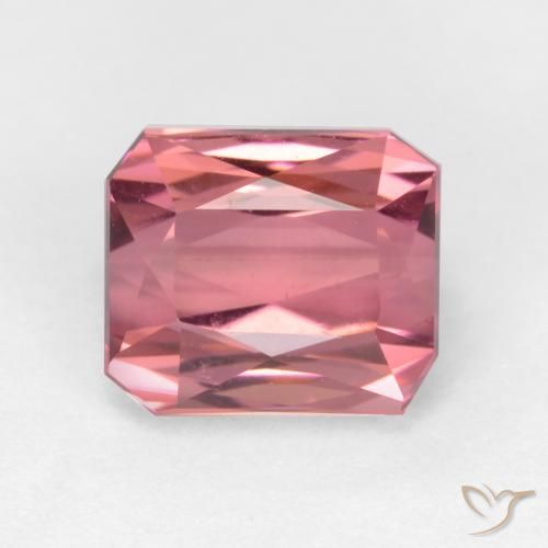 2.17ct 天然 バブルガムピンク トルマリン, エメラルドカット, VS
