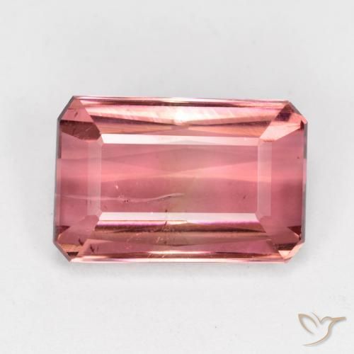 4.74ct 天然 赤みがかったピンク トルマリン, エメラルドカット, SI