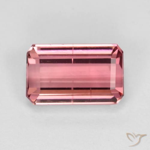 1.60ct 天然 ライトピンク トルマリン, エメラルドカット, SI