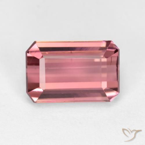 1.91ct 天然 ミディアムピンク トルマリン, エメラルドカット, VS