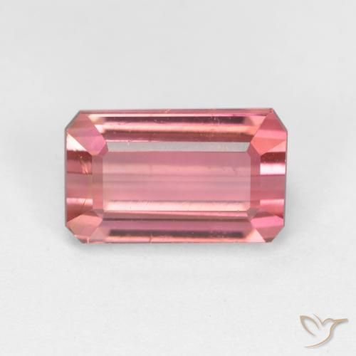 1.88ct 天然 オレンジピンク トルマリン, エメラルドカット, VS