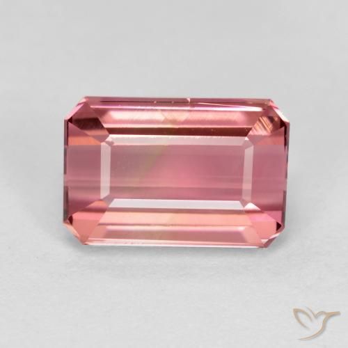 1.68ct 天然 ミディアムピンク トルマリン, エメラルドカット, VVS-VS