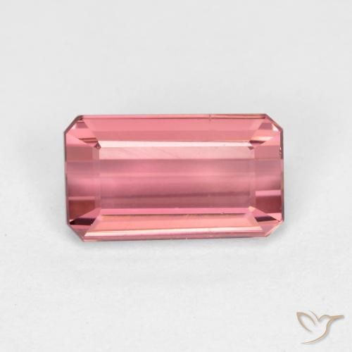 1.41ct 天然 濃いピンク トルマリン, エメラルドカット, VVS-VS