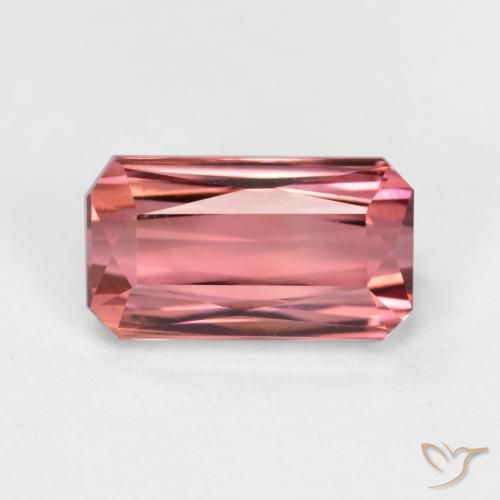 1.95ct 天然 ディープピンク トルマリン, エメラルドカット, VVS-VS