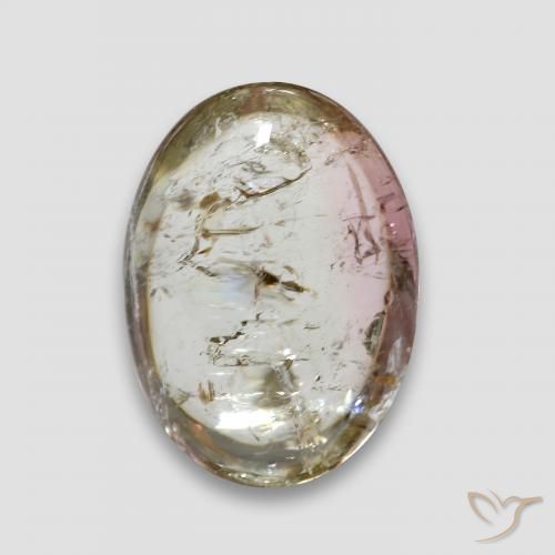 7.68ct 天然 ライトイエロー トルマリン, 楕円形, 透明