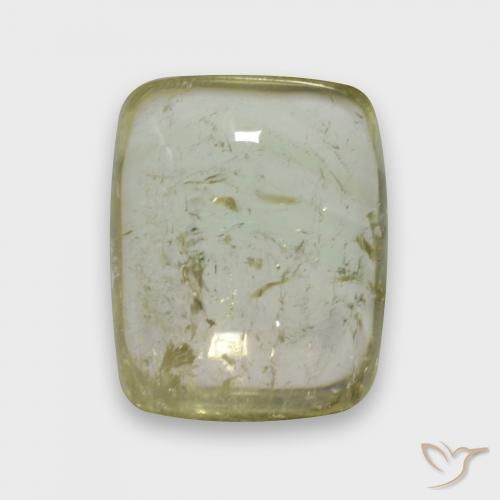 3.60ct 天然 薄いクリームイエロー トルマリン, クッション, 透明