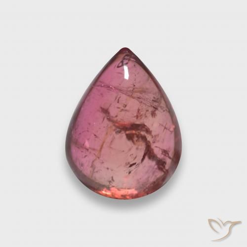2.61ct 天然 濃い紅 トルマリン, 洋梨の形, 透明