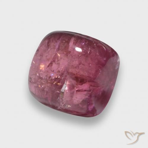 2.13ct 天然 ミディアムレッド トルマリン, クッション, 透明
