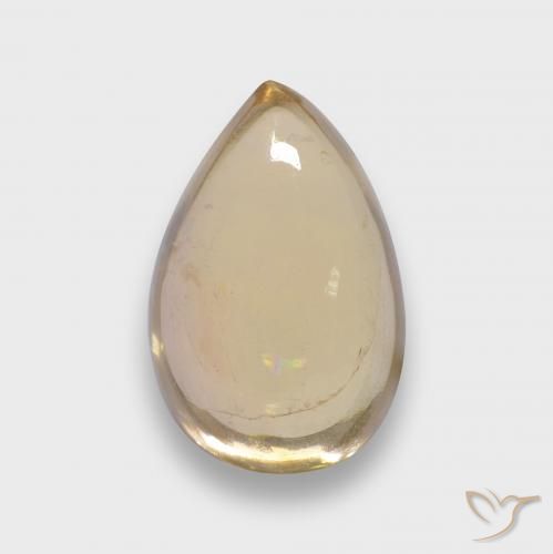 2.42ct 天然 ライトゴールド トルマリン, 洋梨の形, 透明