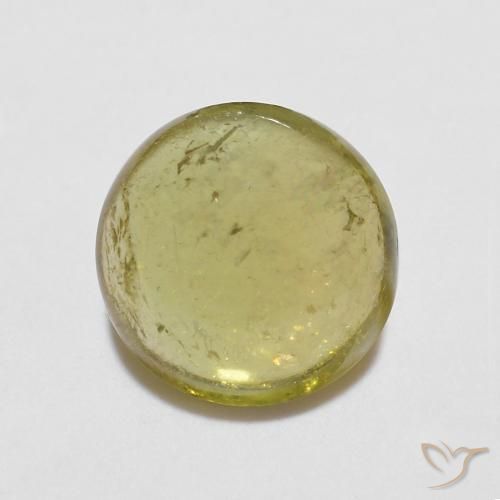 0.97ct 天然 マスタードイエロー トルマリン, ラウンド, 透明