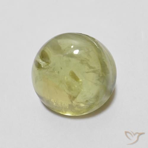 1.48ct 天然 緑ががかったイエロー トルマリン, ラウンド, 透明