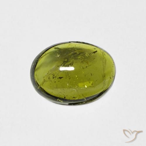 1.23ct 天然 黄みがかったグリーン トルマリン, 楕円形, 透明