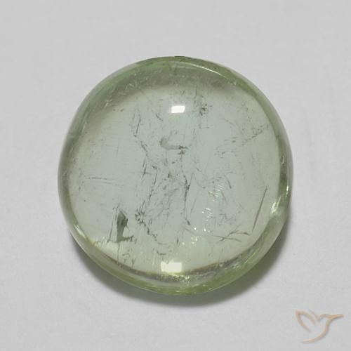 1.13ct 天然 ミディアム薄いグリーン トルマリン, ラウンド, 透明