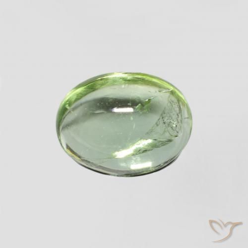 1.44ct 天然 ウォームグリーン トルマリン, 楕円形, 透明