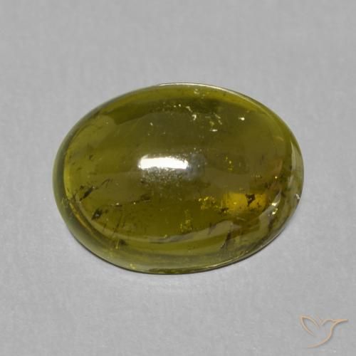 1.50ct 天然 黄みがかったグリーン トルマリン, 楕円形, 透明