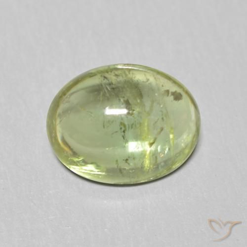 1.57ct 天然 ウォームグリーン トルマリン, 楕円形, 透明