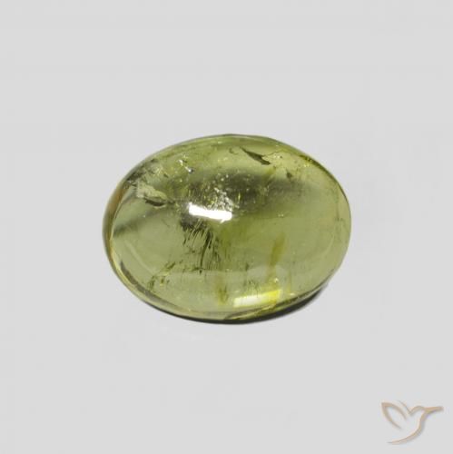 1.52ct 天然 黄みがかったグリーン トルマリン, 楕円形, 透明