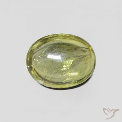 2.08ct 天然 ウォームアーシーグリーン トルマリン, 楕円形, 透明