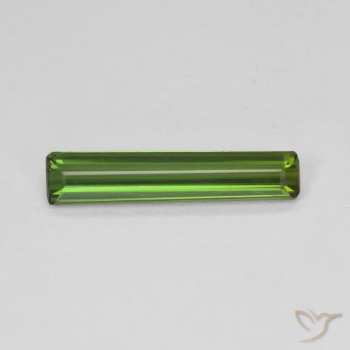 1.24ct 天然 ディープグリーン トルマリン, エメラルドカット, VVS-VS