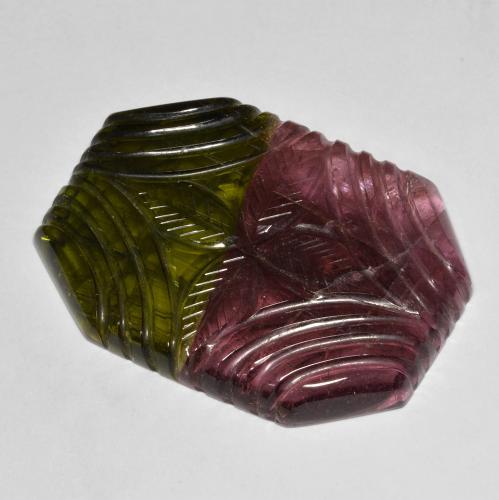 46.32 カラット ルース マルチカラー トルマリン、35.4 x 25.9 mm モザンビーク産, Photo A