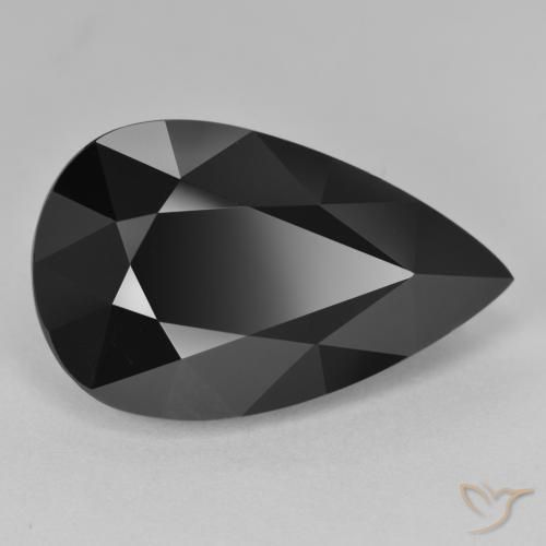 19.79 ct ルース ブラック トルマリン、22.9 x 14.1 mm ペアカット、モザンビーク産, Photo A
