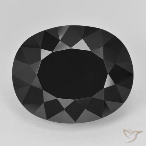 24.28 ct ルース ブラック トルマリン、19.8 x 16 mm オーバル カット、モザンビーク産, Photo A