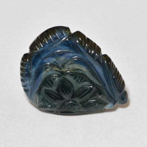 10.12ct 天然 ブルーグリーン トルマリン, フラワーカット, 透明