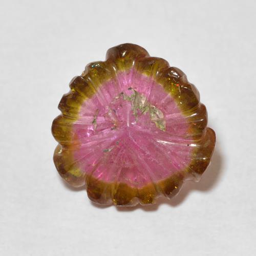 5.37ct 天然 ウォーターメロン トルマリン, フラワーカット, 透明