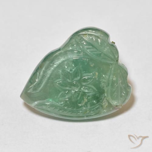 24.92ct 天然 薄いミント トルマリン, フラワーカット, 透明